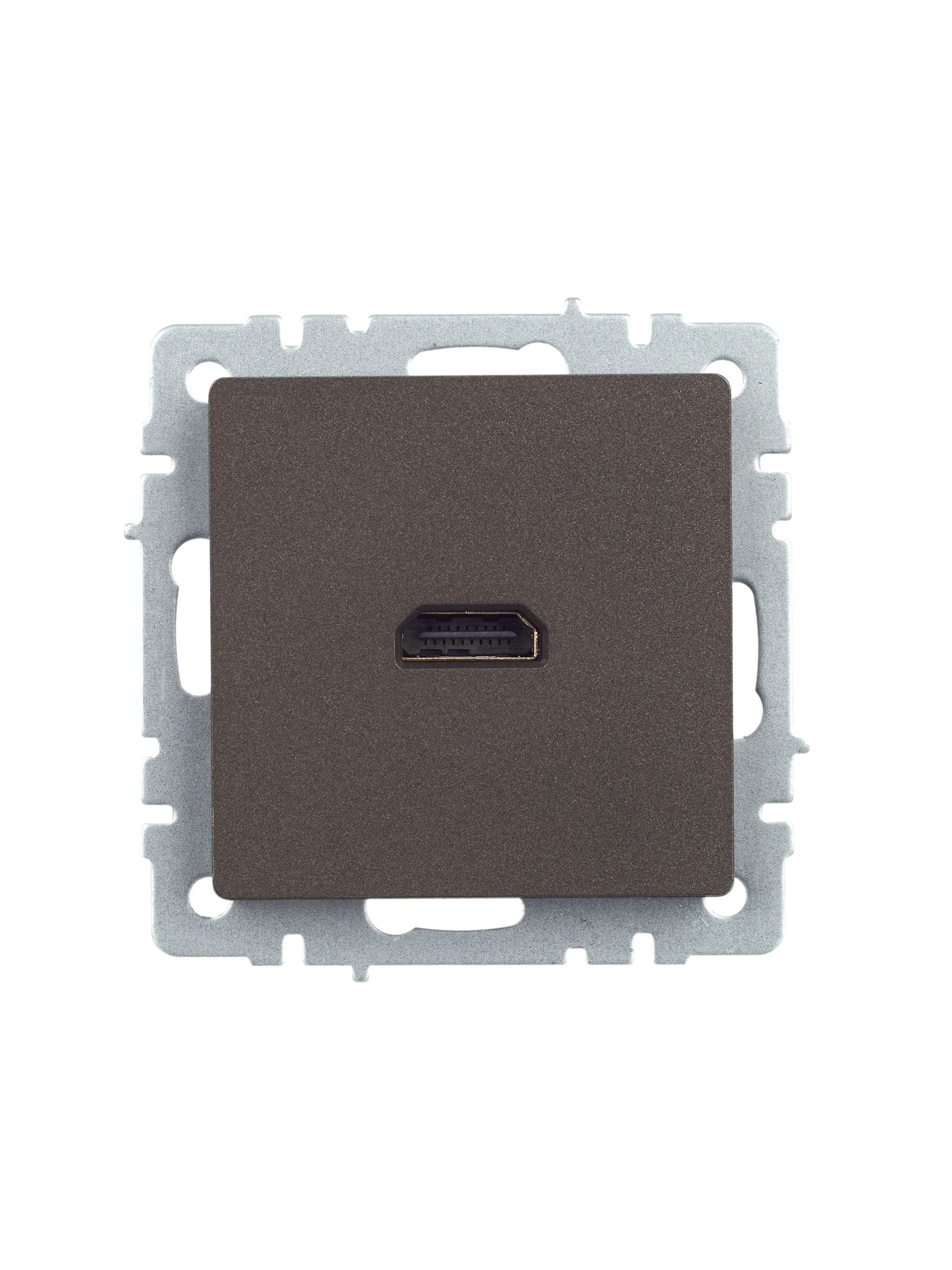 Розетка HDMI BRITE РHDMI-0-БрТБ темная бронза (BR-H10-K45)