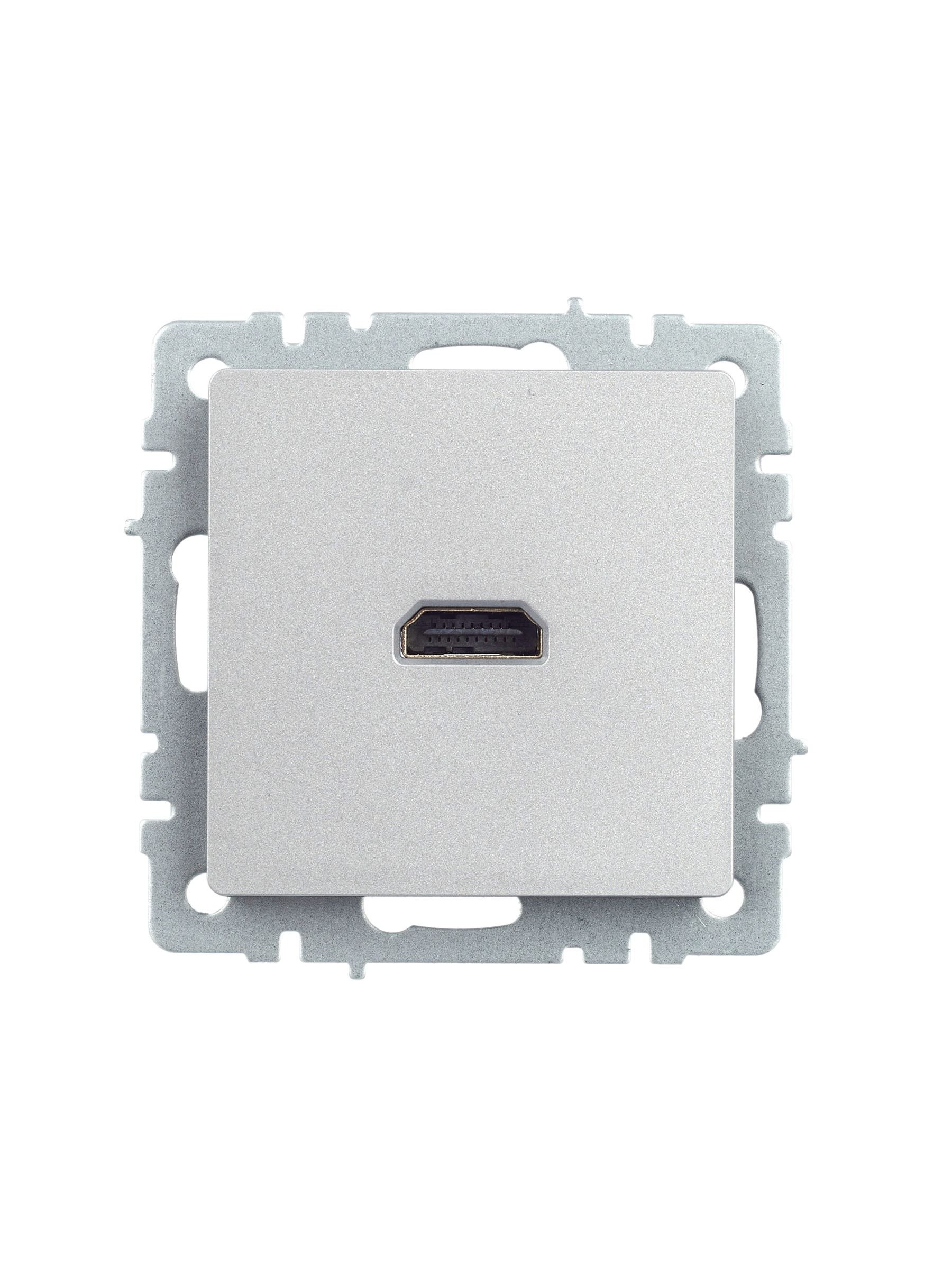 Розетка HDMI BRITE РHDMI-0-БрА алюминий (BR-H10-K47)