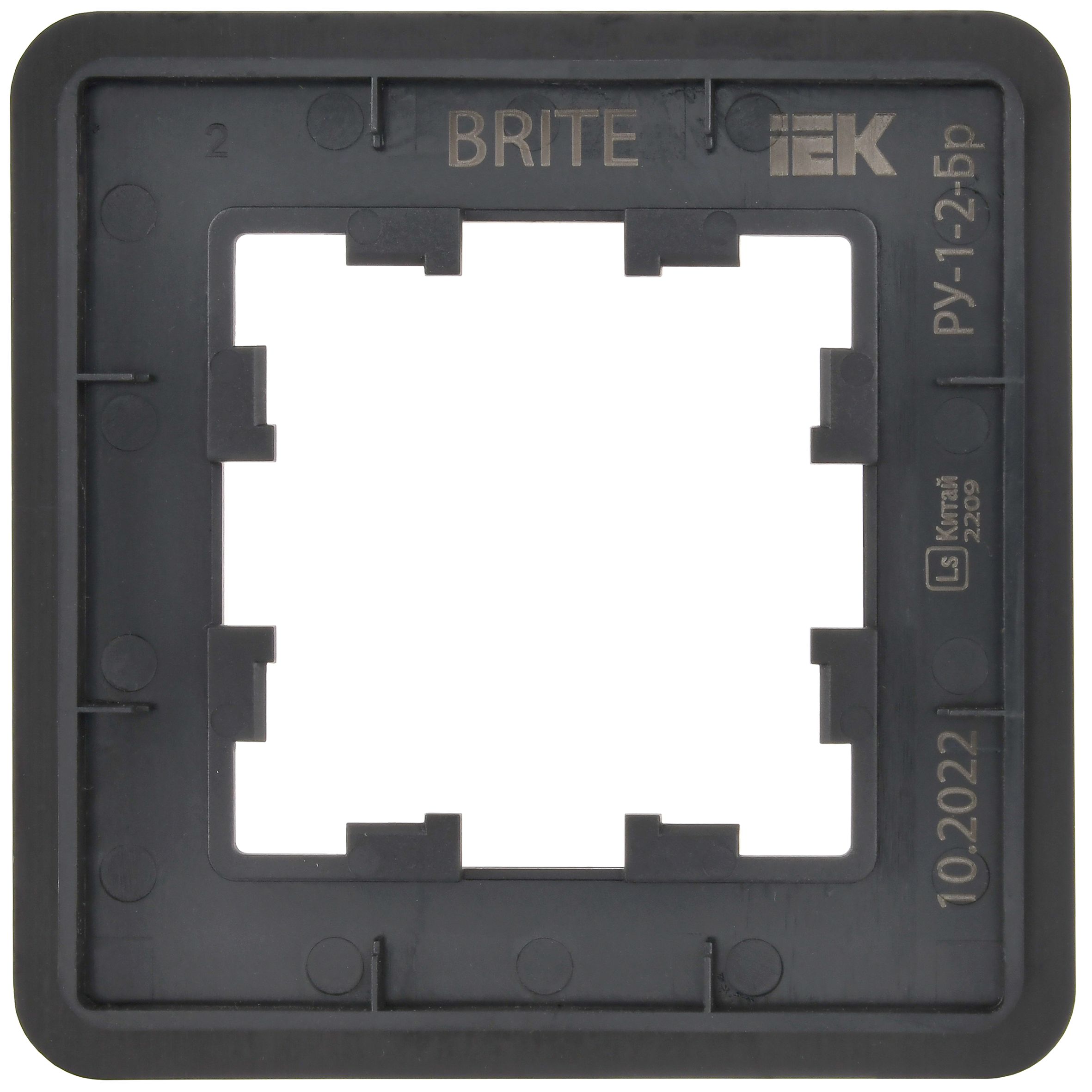 Рамка 1-местная РУ-1-1-Бр металл черный RE AL BRITE (BR-M12-M-21-K02)
