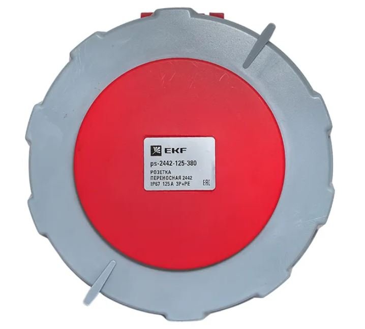Розетка переносная 2442 125А IP67 380В 3Р+РЕ PROxima (ps-2442-125-380)