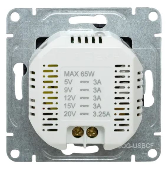 Механизм розетки USB-С, быстрая, графит Эпика (UP1-SOG-USBCF)