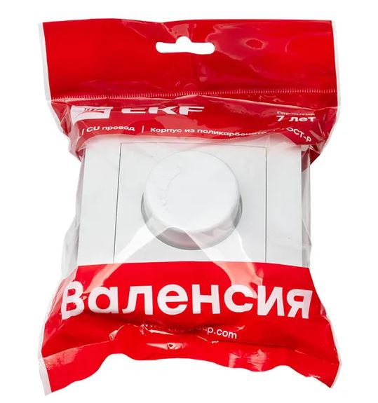 Валенсия Светорегулятор 600W 220В белый (EWD06-101-10)
