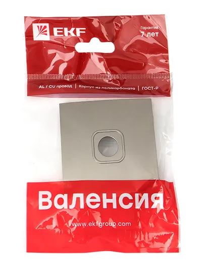 Валенсия Лицевая панель розетки TV 1-местная 75Ом 5-862МГц кашемир (ESA00-L-027-40)