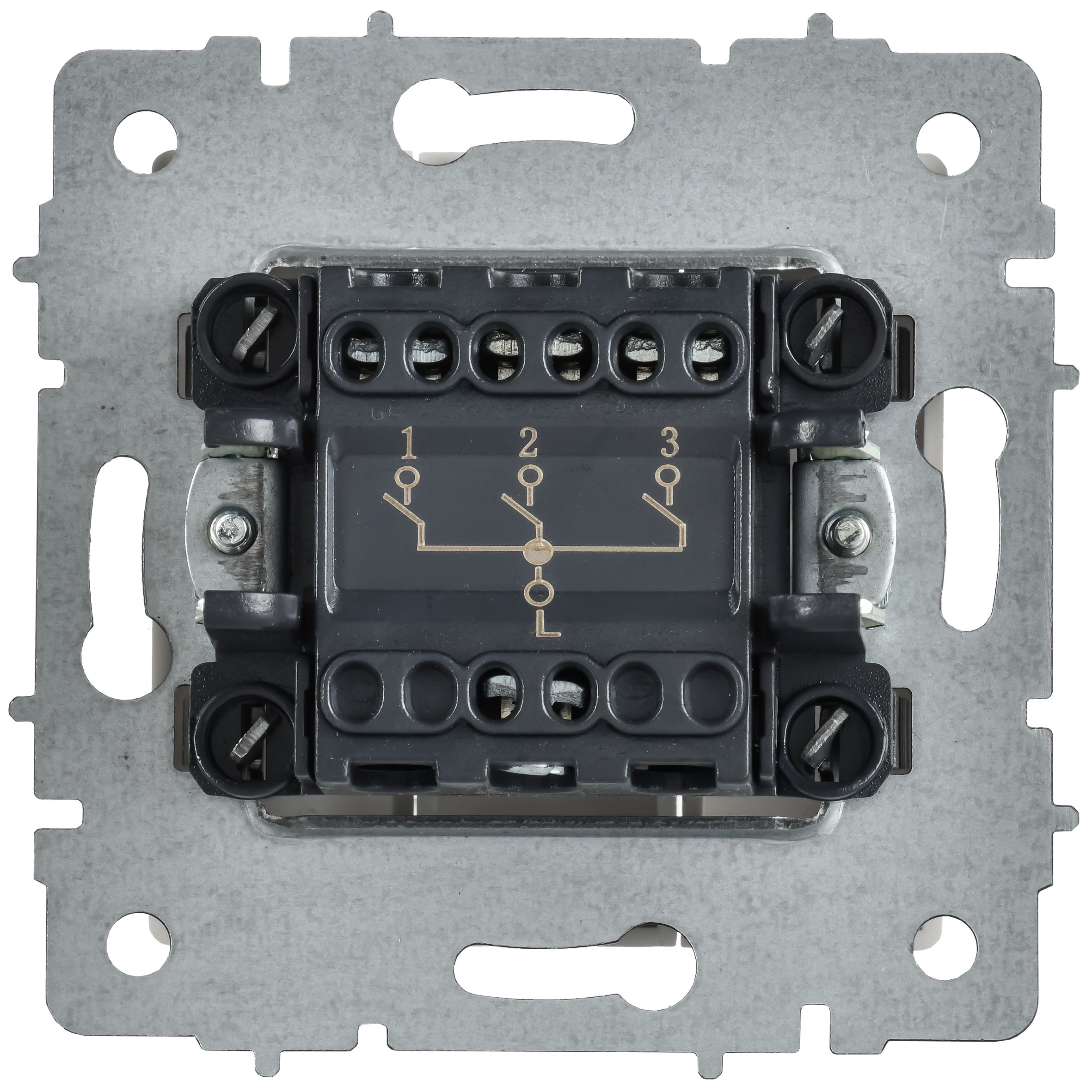 Выключатель 3-клавишный ВС10-3-0-БрАБ арктический белый BRITE (BR-V30-0-10-K91)
