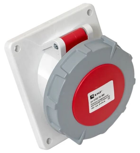 Розетка стационарная внутренняя 4152 3Р+РЕ+N 16А 380В IP67 PROxima (ps-4152-16-380)