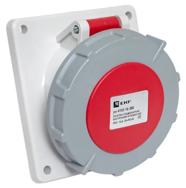 Розетка стационарная внутренняя 4152 3Р+РЕ+N 16А 380В IP67 PROxima (ps-4152-16-380)
