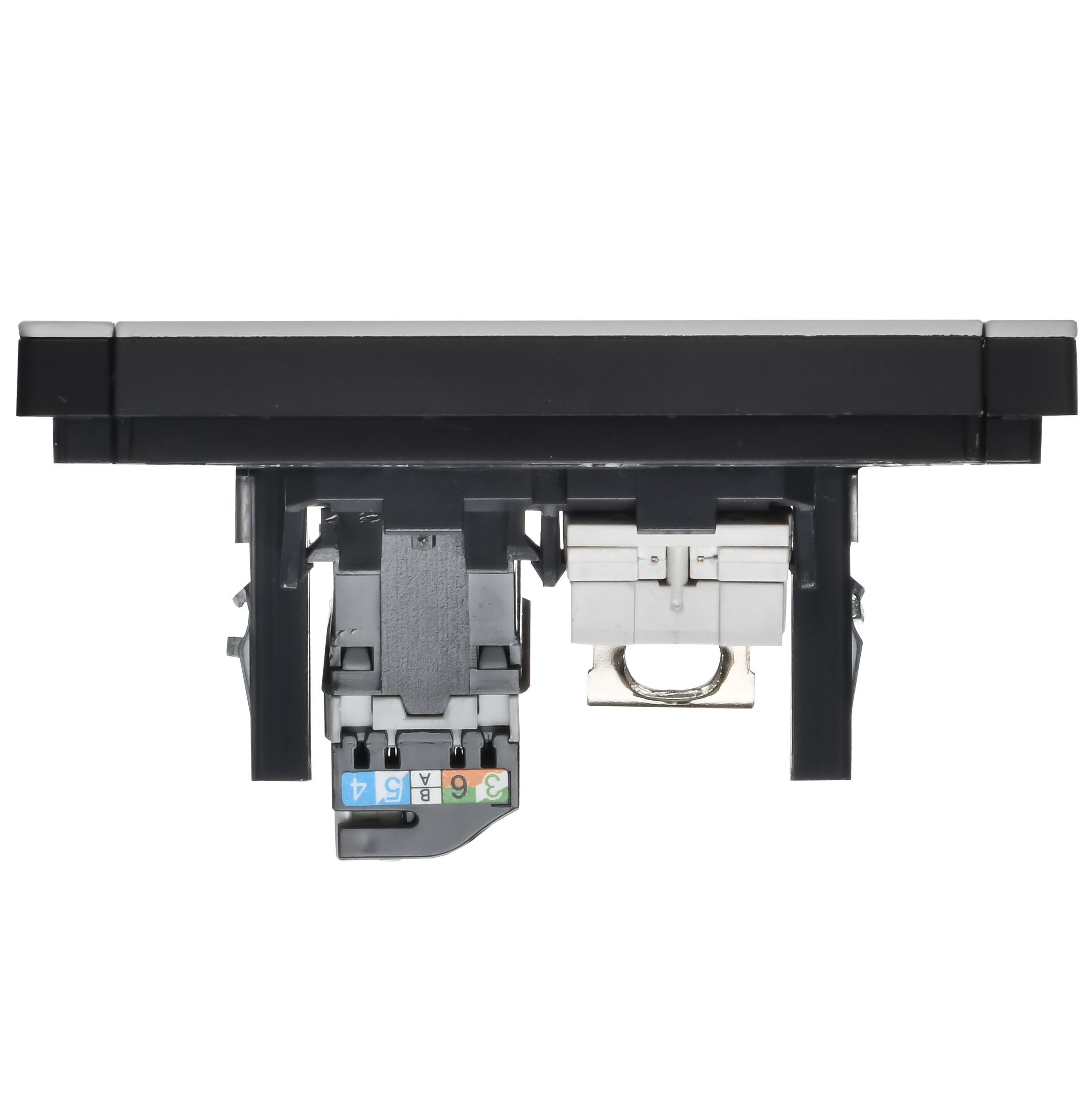 FORTE&PIANO Розетка двойная RJ11+RJ45 кат.5E FP735M скрытой установки металл никель (FP-KT20-O-1-M-K50)