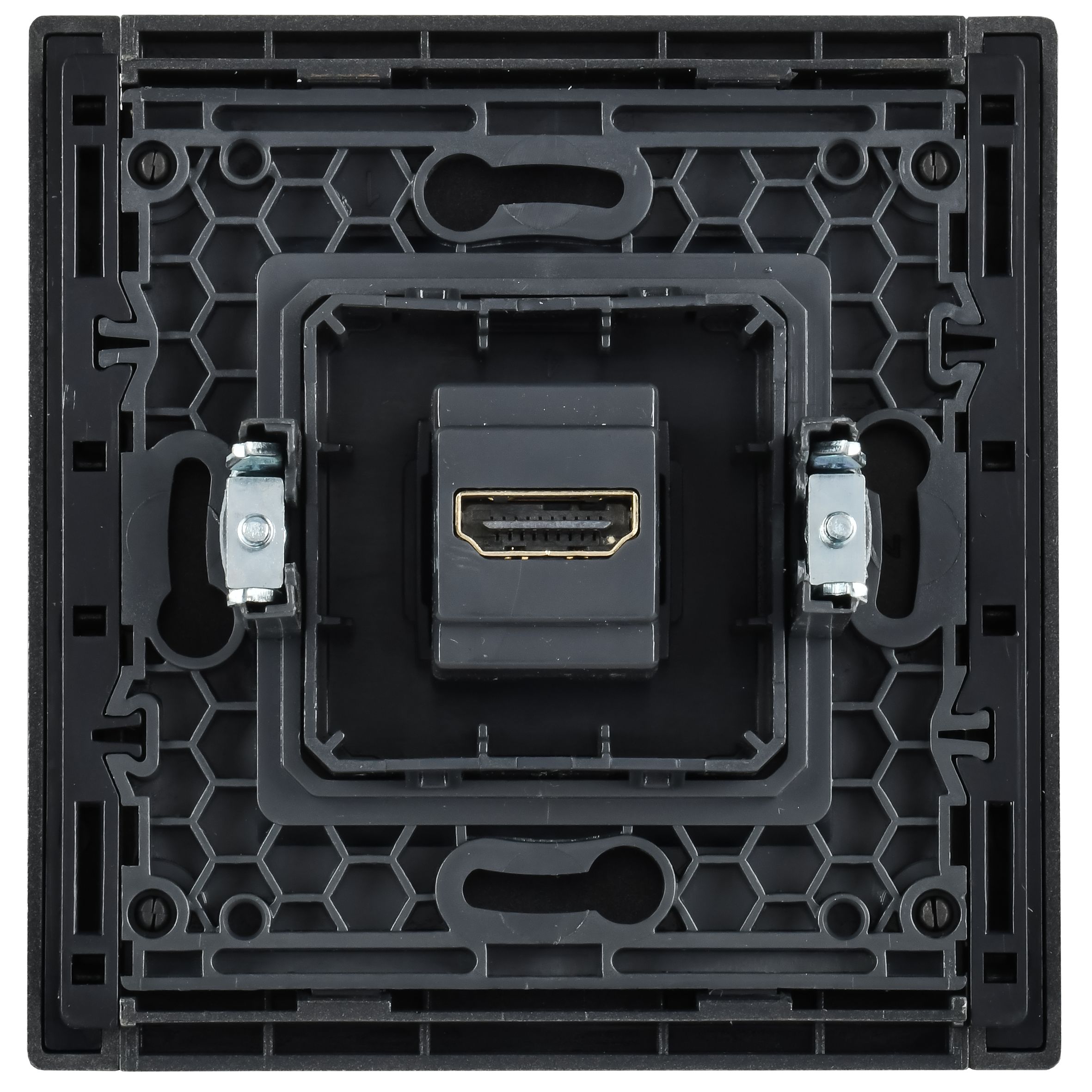 FORTE&PIANO Розетка HDMI FP540 скрытой установки сталь (FP-H10-K46)