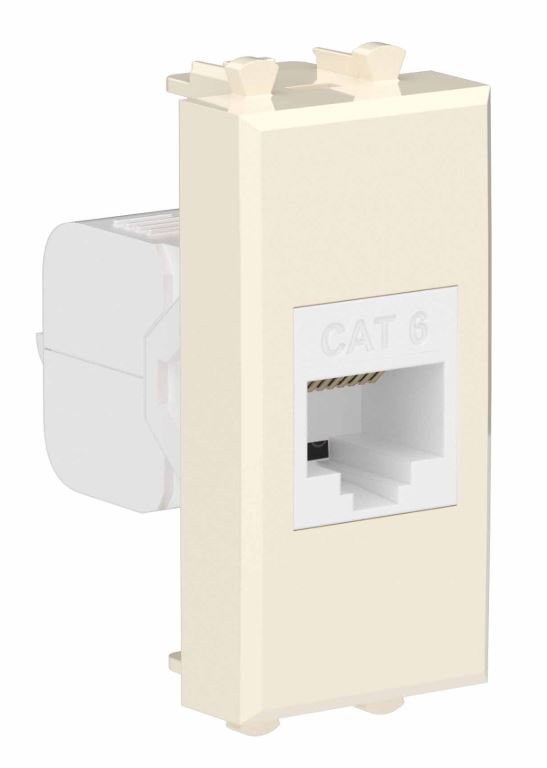 Розетка RJ-45 кат.6 1 модуль Avanti ванильная дымка (4405691)