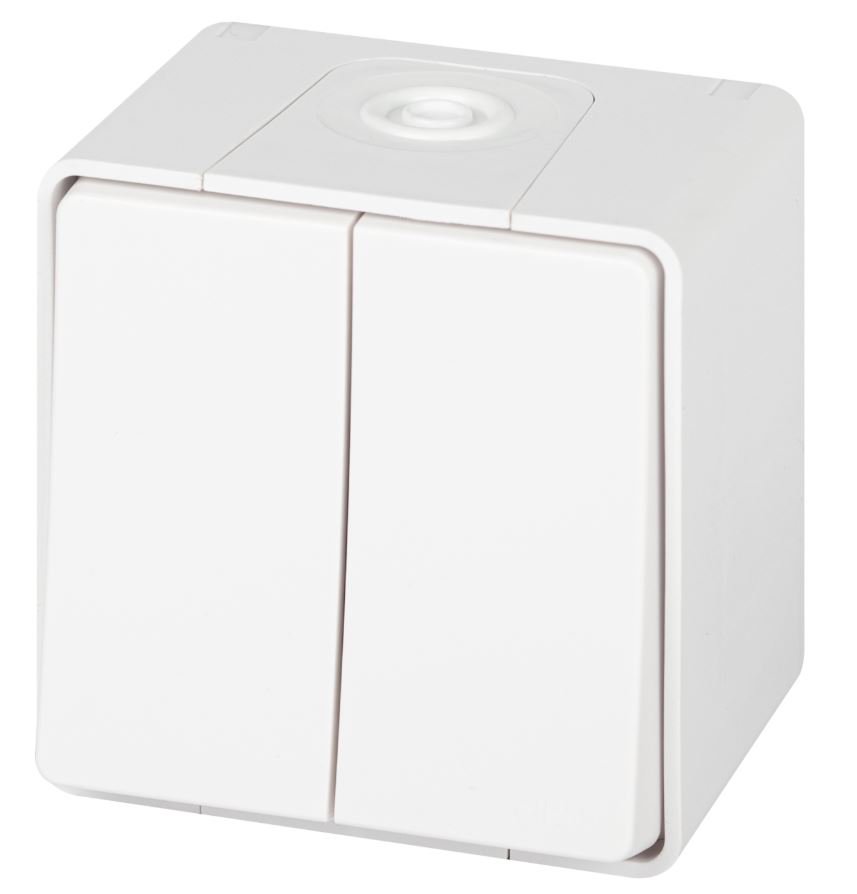 Переключатель 2-кл. ОУ Эксперт IP55 11-1506-01 250В 10АХ белый ЭРА (Б0063295)