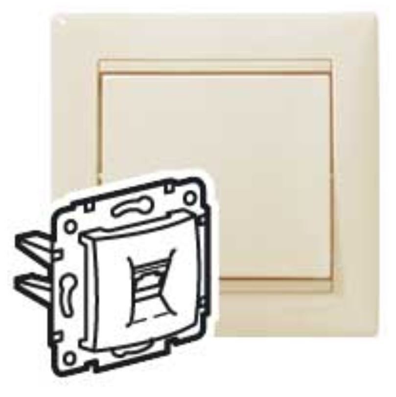 Valena DIY розетка телефонная 2хRJ11, скрытой установки, слоновая кость (696742)