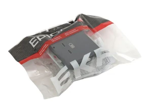 Механизм розетки USB-C - 2 шт, графит Эпика (UP1-SOG-2USBC)