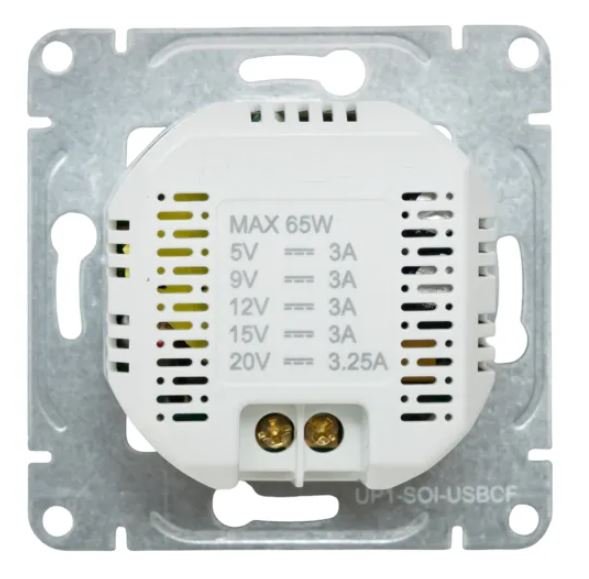 Механизм розетки USB-С, быстрая, кремовый Эпика (UP1-SOI-USBCF)