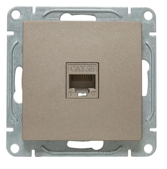 Механизм розетки RJ45 (cat5), шампань Эпика (UP1-SOC-RJ45-5)