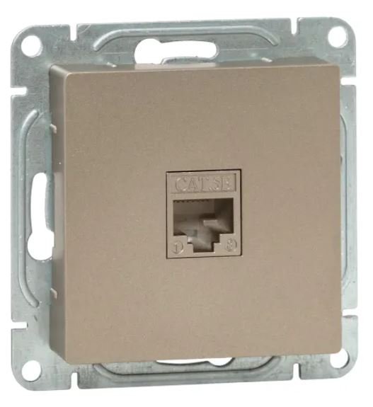 Механизм розетки RJ45 (cat5), шампань Эпика (UP1-SOC-RJ45-5)