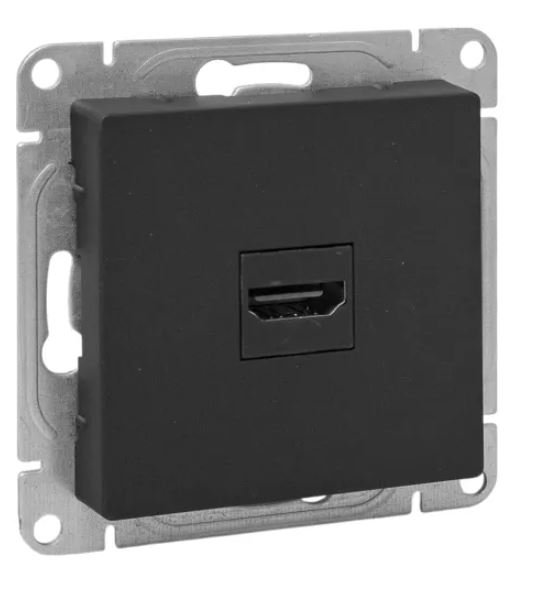Механизм розетки HDMI, чёрный Эпика (UP1-SOB-HDMI)