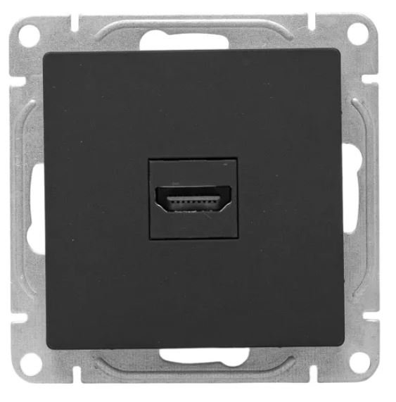 Механизм розетки HDMI, чёрный Эпика (UP1-SOB-HDMI)