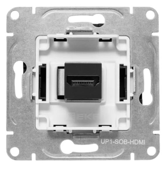 Механизм розетки HDMI, чёрный Эпика (UP1-SOB-HDMI)
