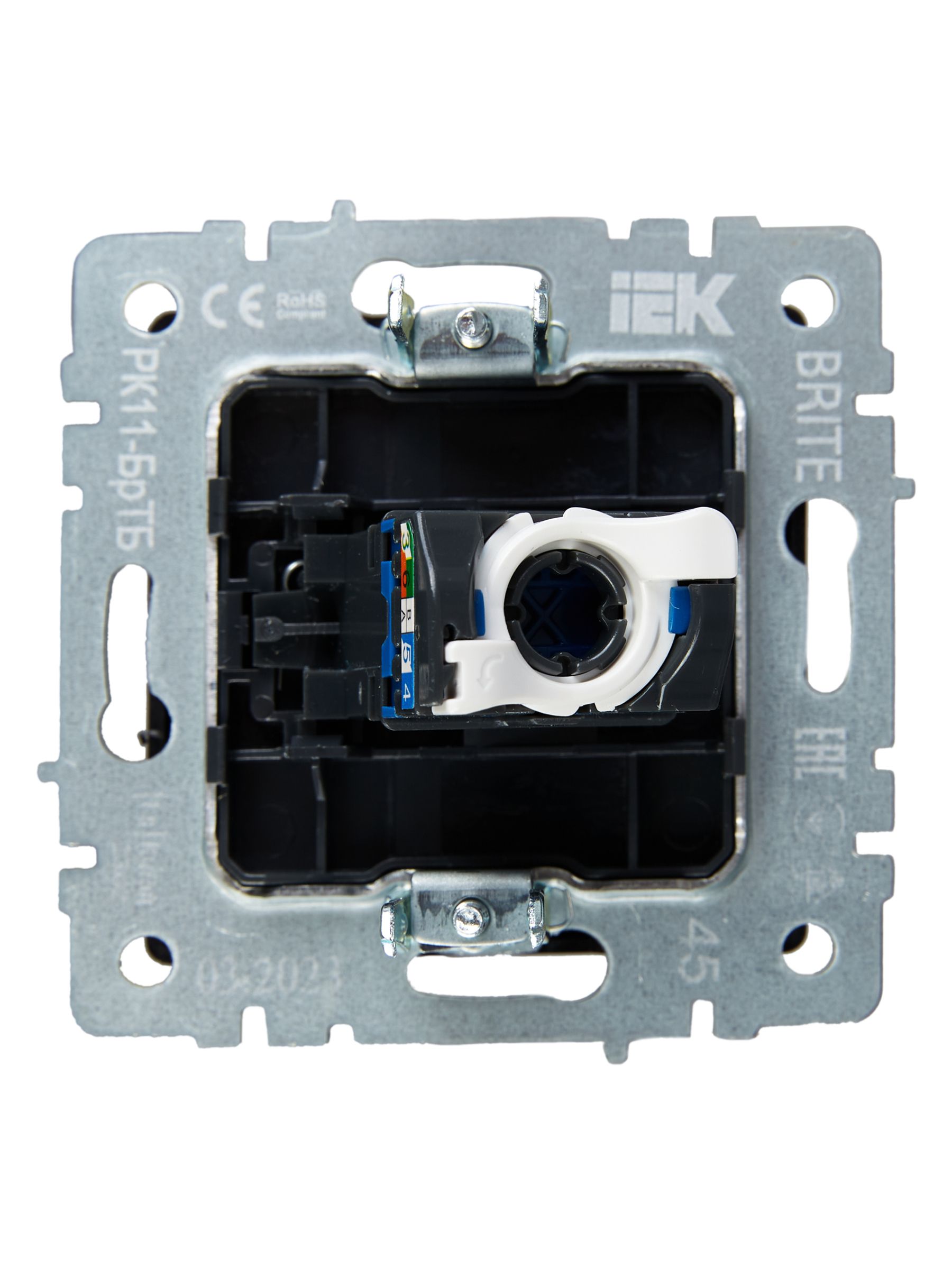 Розетка компьютерная RJ45 BRITE кат.6 РК11-БрТБ скрытой установки темная бронза (BR-K10-2-K45)