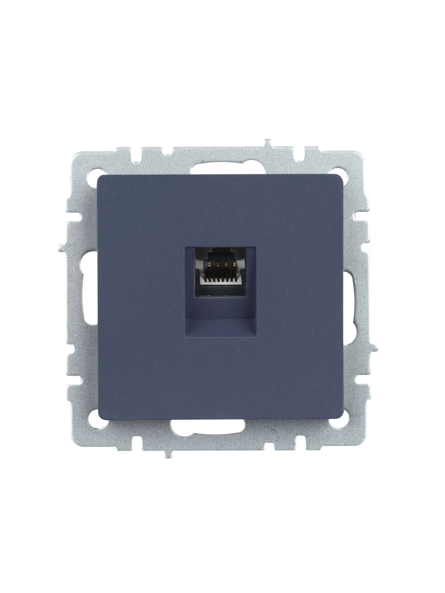 Розетка компьютерная RJ45 BRITE кат.5E РК10-БрМ скрытой установки маренго (BR-K10-1-K35)