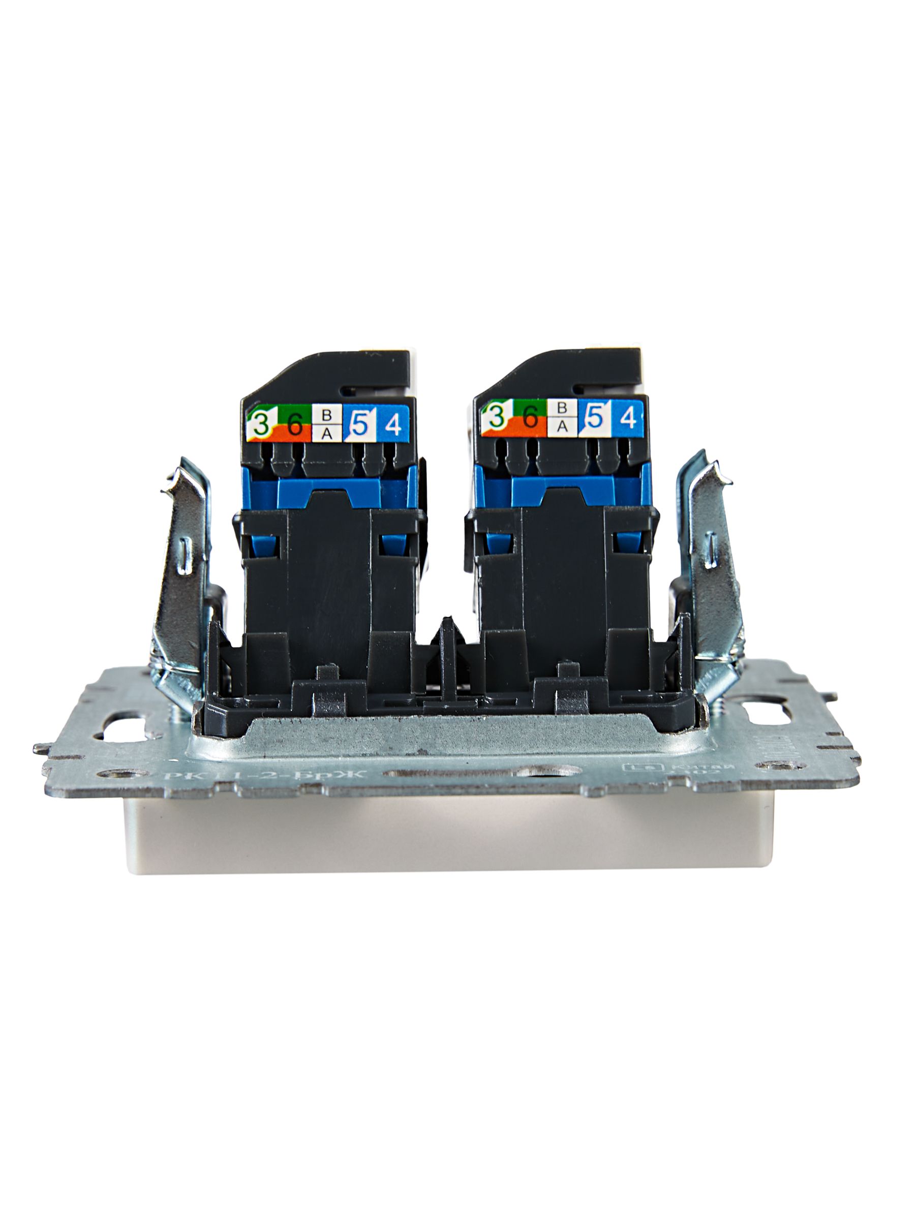 Розетка компьютерная двойная RJ45 BRITE кат.6 РК11-2-БрЖ скрытой установки жемчуг (BR-K20-2-K36)