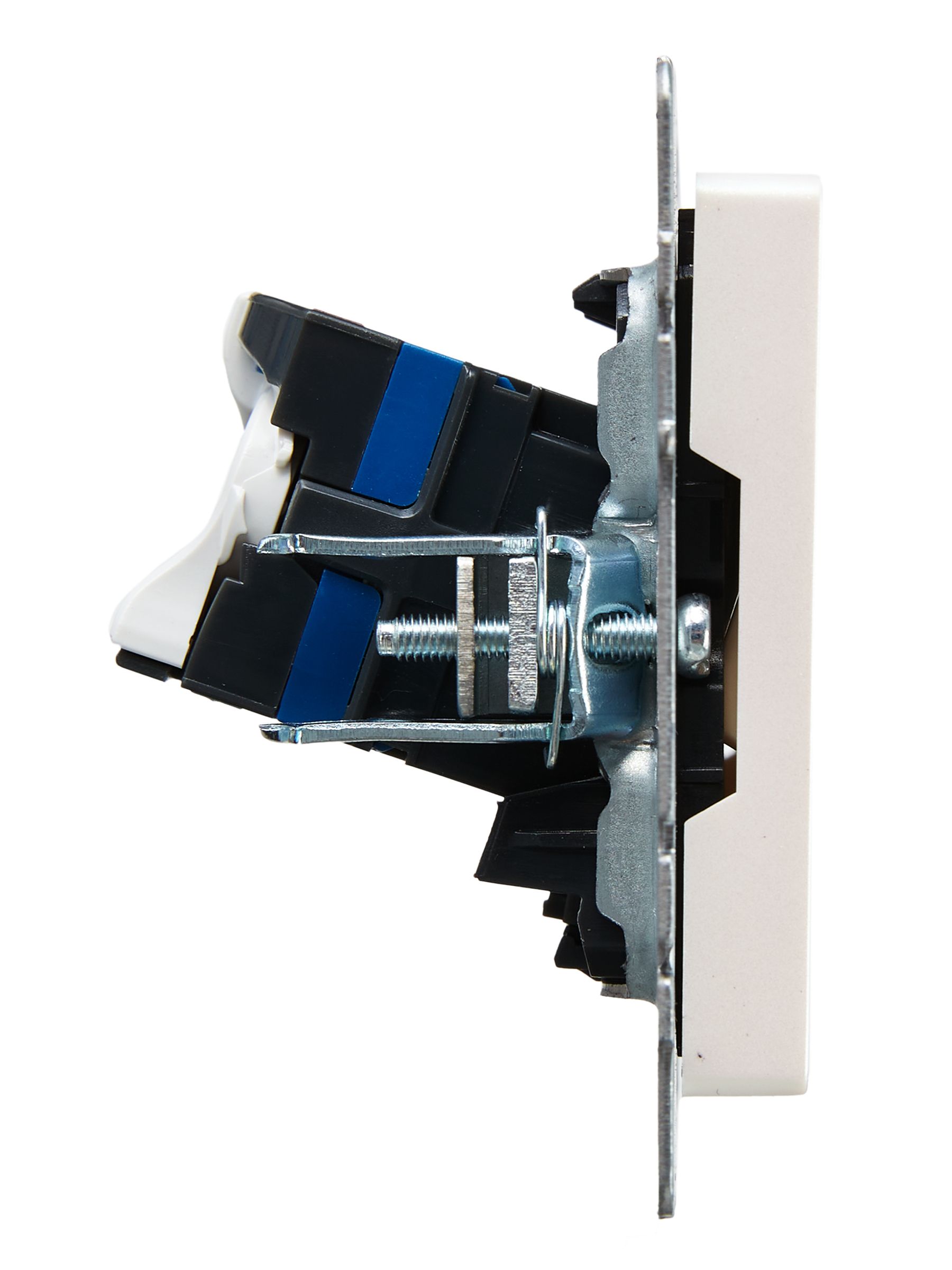 Розетка компьютерная двойная RJ45 BRITE кат.6 РК11-2-БрЖ скрытой установки жемчуг (BR-K20-2-K36)