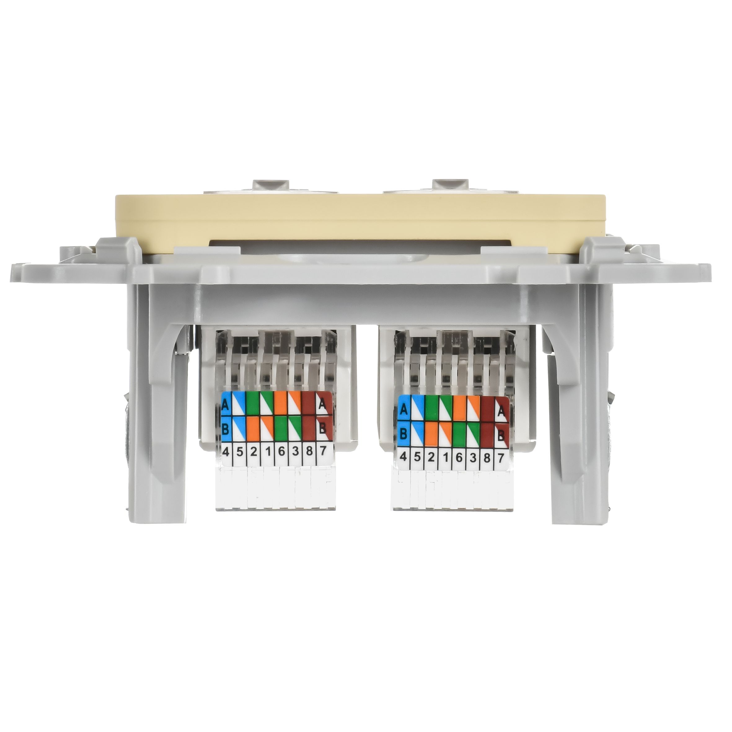FLITE Розетка 2-местная компьютерная RJ45 кат 5Е UTP РК5е-2-0-ФлН скрытой установки навахо (FI-K22-1-K87)