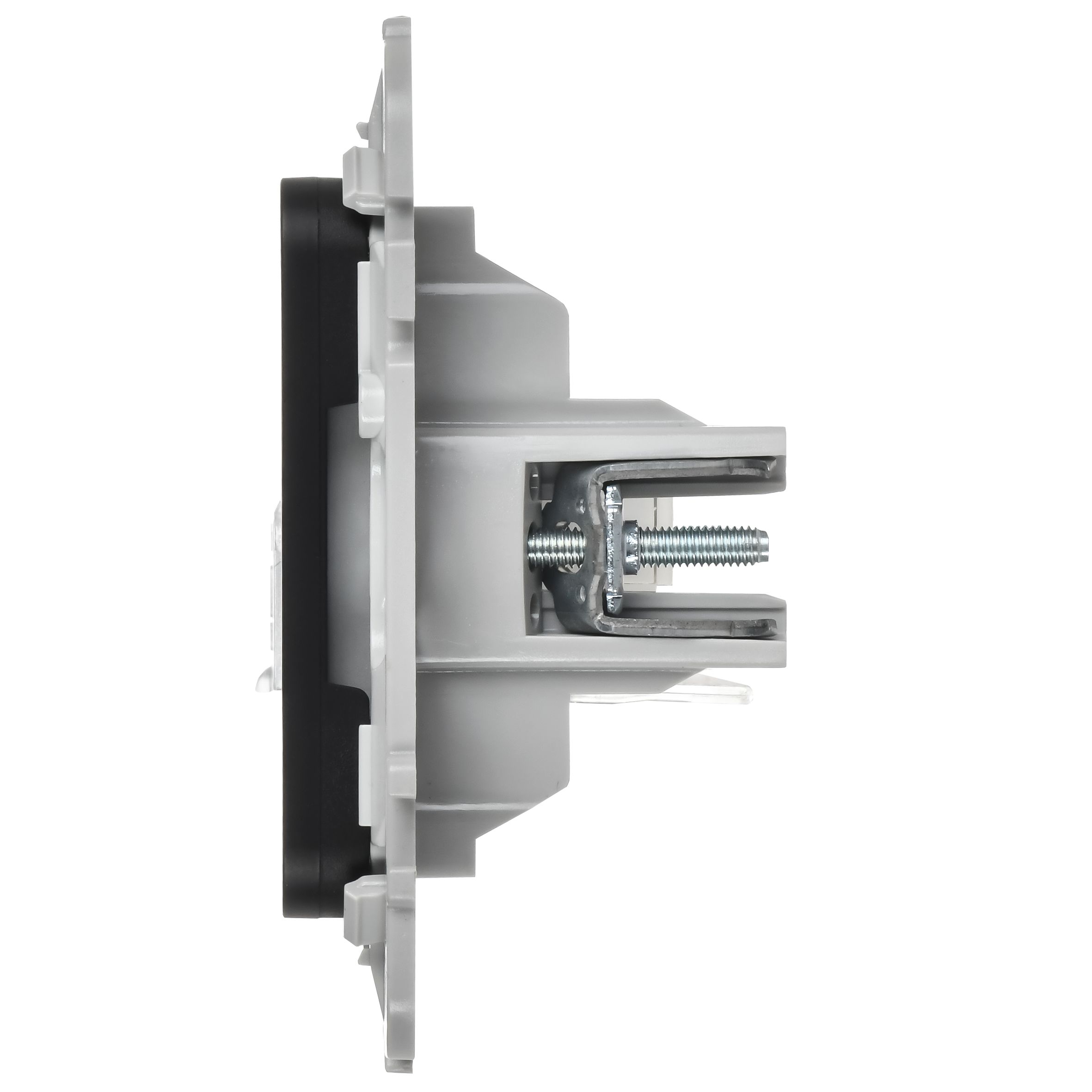 FLITE Розетка 2-местная компьютерная RJ45 кат 6 UTP РК6-2-0-ФлЧ скрытой установки черный (FI-K22-2-K02)