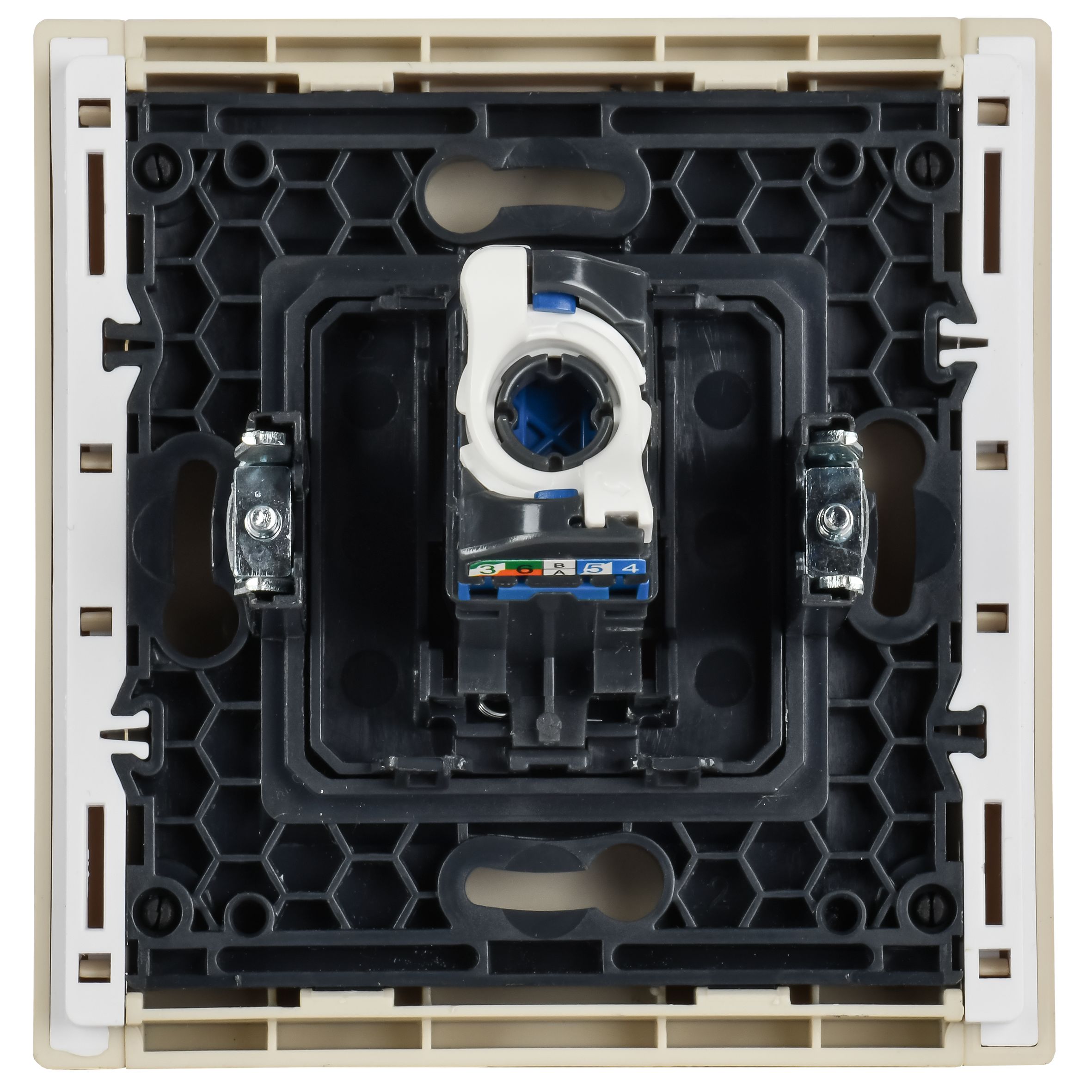 FORTE&PIANO Розетка компьютерная RJ45 кат.6 FP431 скрытой установки ваниль (FP-K10-2-K10)