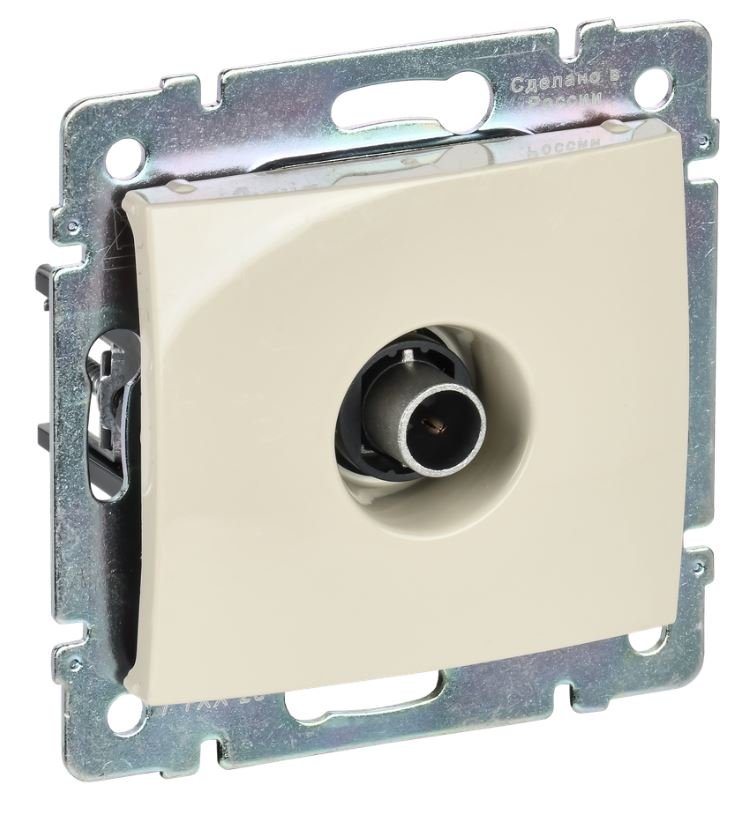 Valena DIY розетка TV оконечная, скрытой установки, слоновая кость (695617)