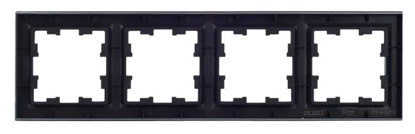 Рамка 4-местная РУ-4-БрЧ IP20 черная BRITE (BR-M42-K02)