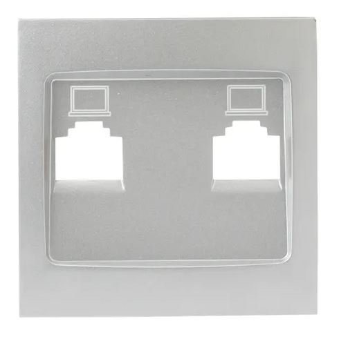 Валенсия Лицевая панель розетки RJ-45 1-местная сталь (ESK01-L-035-30)