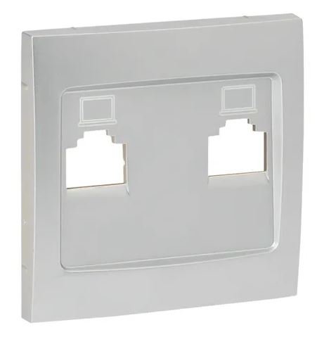 Валенсия Лицевая панель розетки RJ-45 1-местная сталь (ESK01-L-035-30)