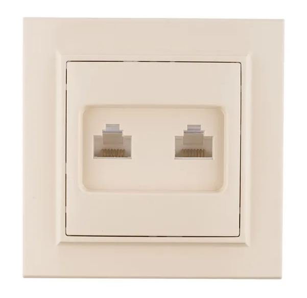 Минск Розетка RJ-45+Phone СП бежевый (ERK00-135-20)
