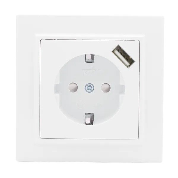 Минск Розетка 1-местная СП с/з 16А (ERR16-028-100-USB)