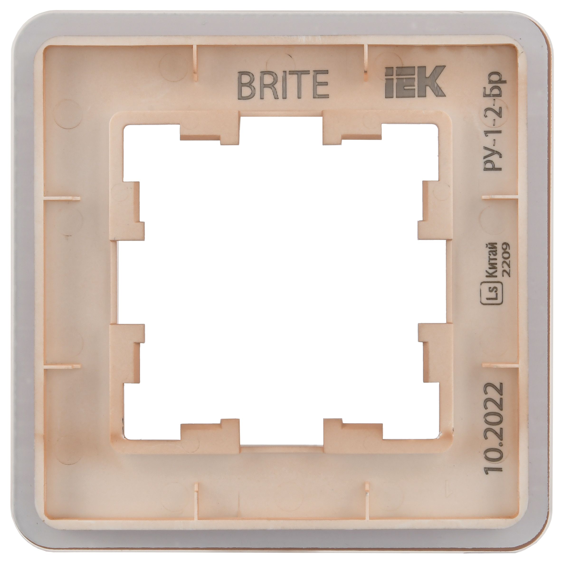 Рамка 1-местная РУ-1-2-Бр стекло дымчатый RE BRITE (BR-M12-G-41-K97)