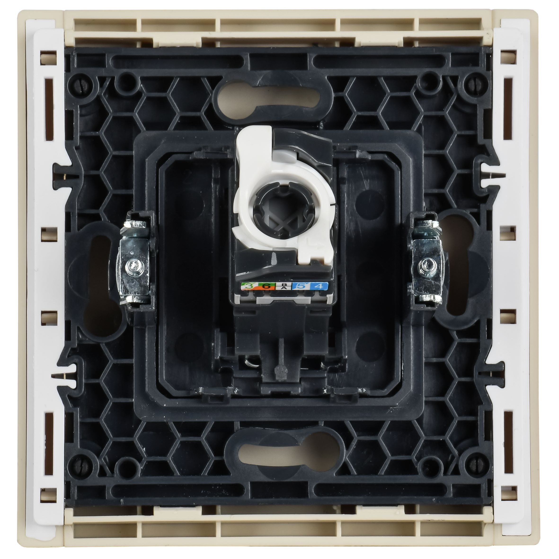 FORTE&PIANO Розетка компьютерная RJ45 кат.5E FP432 скрытой установки ваниль (FP-K10-1-K10)