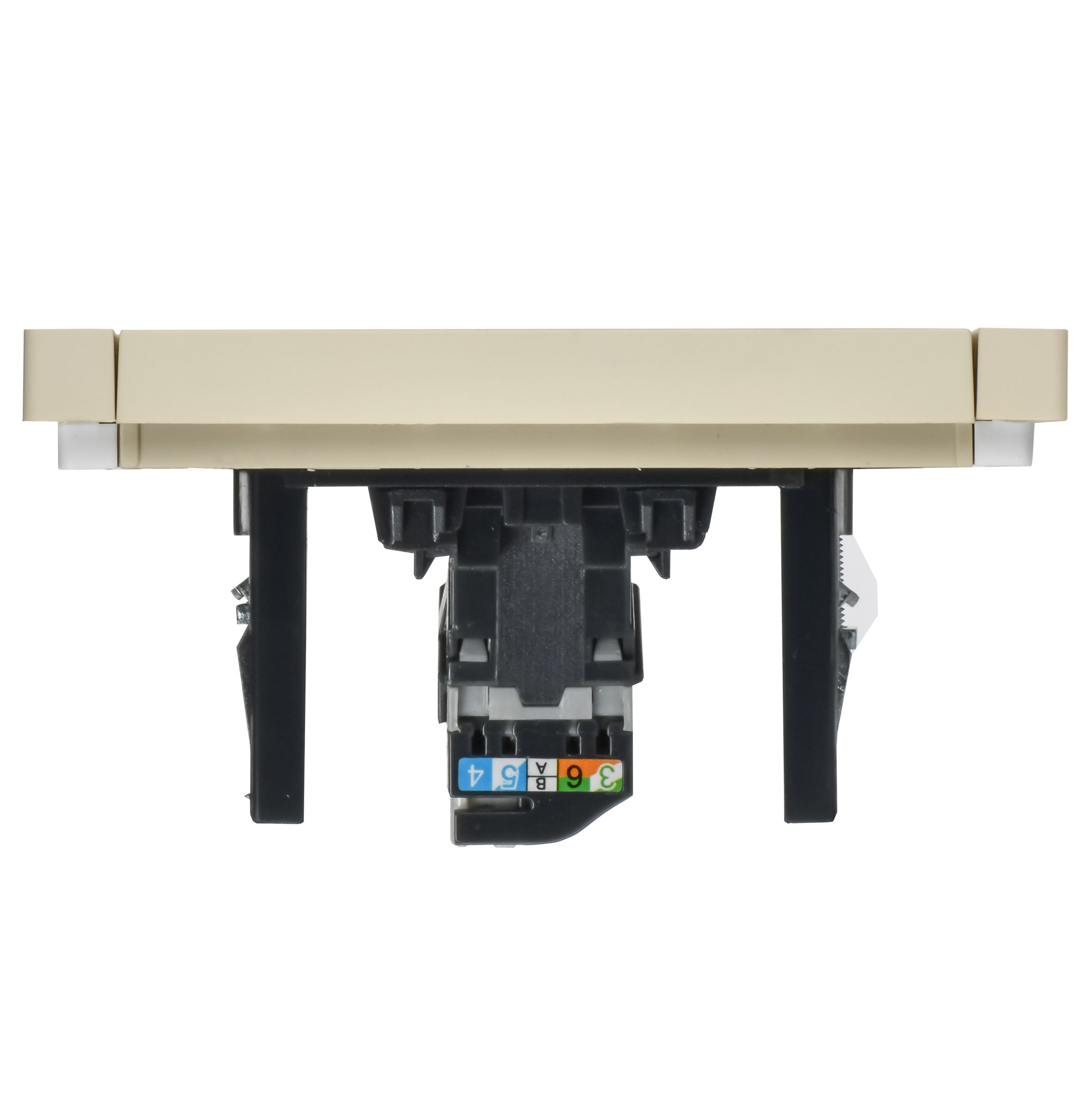 FORTE&PIANO Розетка компьютерная RJ45 кат.5E FP432 скрытой установки ваниль (FP-K10-1-K10)