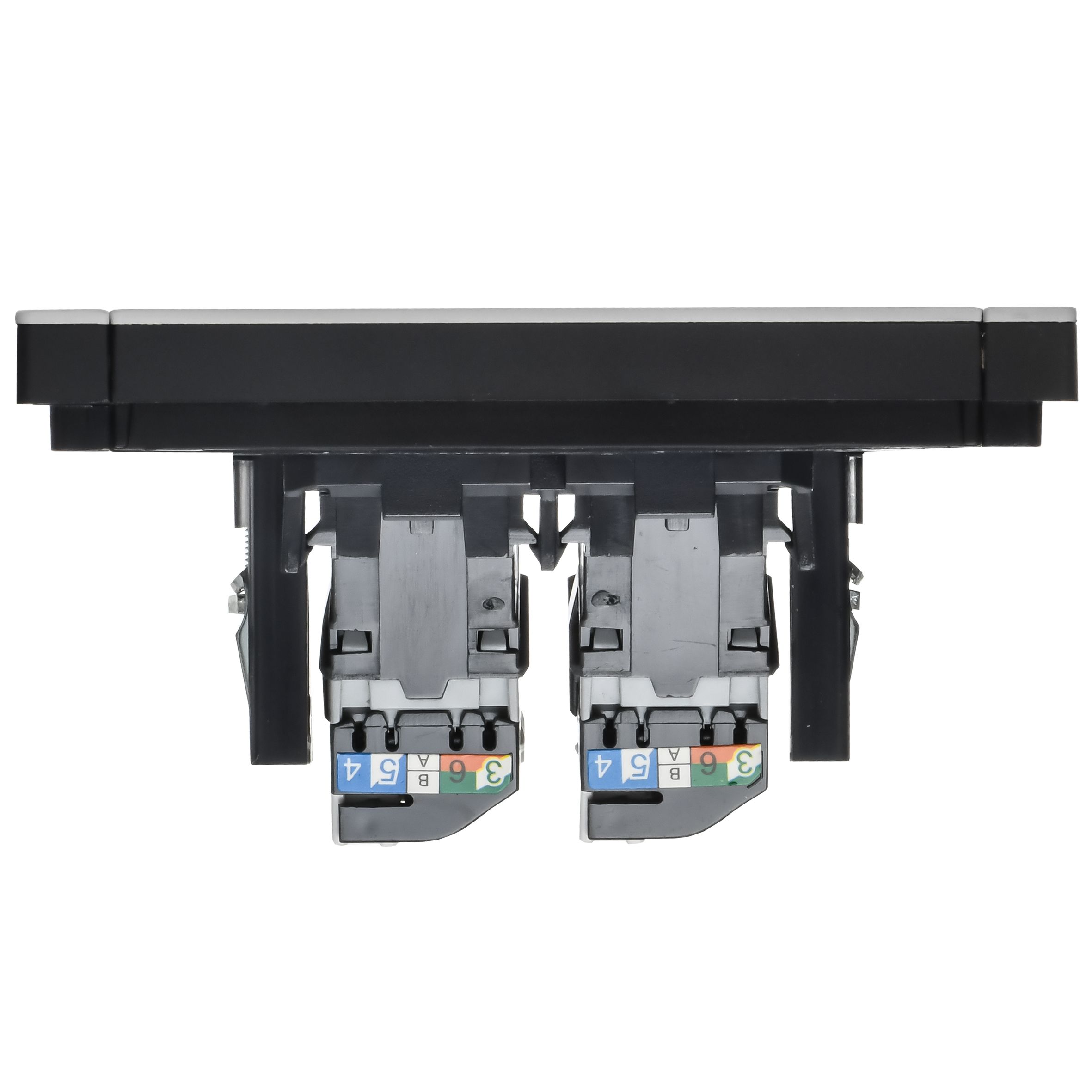 FORTE&PIANO Розетка компьютерная двойная RJ45 кат.5E FP733M скрытой установки металл никель (FP-K20-1-M-K50)