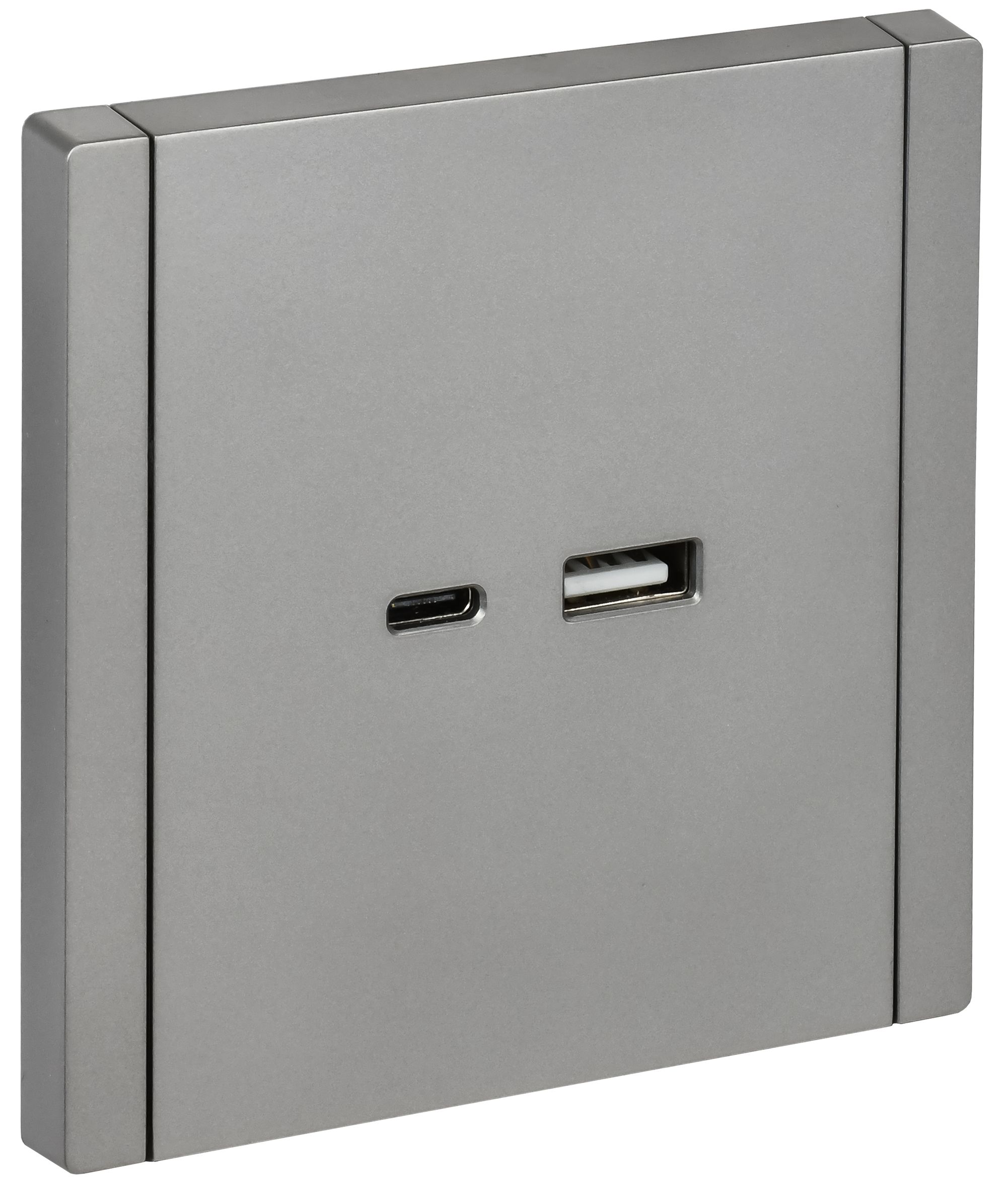 FORTE&PIANO Розетка USB A+C 3,1А FP550 скрытой установки сталь (FP-U22-D31-K46)
