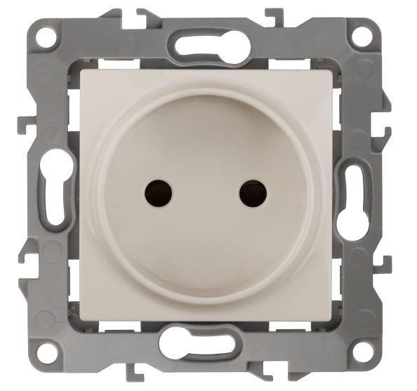 Розетка 12-2105-02 16А IP20 250В 2P серия 12 слоновая кость ЭРА (Б0018255)