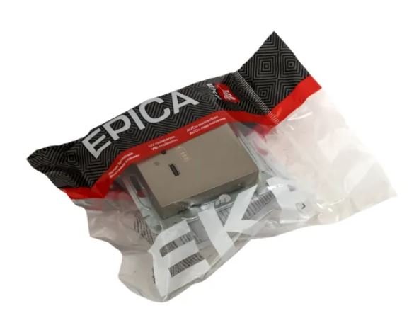 Механизм розетки USB-C - 2 шт, шампань Эпика (UP1-SOC-2USBC)