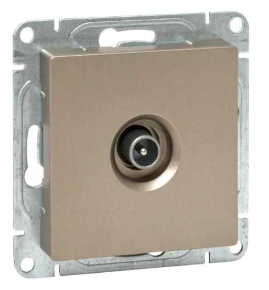 Механизм розетки TV, оконечная, шампань Эпика (UP1-SOC-TV-3)