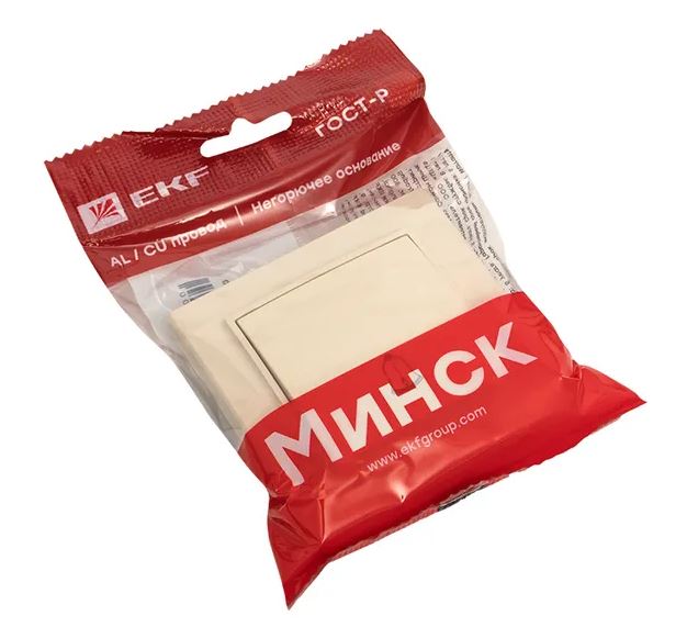 Минск Кнопка звонка СП, 10А, бежевый (ERV10-027-20)