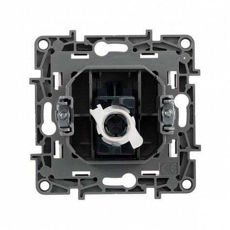 ETIKA розетка компьютерная RJ45, 6E UTP, скрытой установки, антрацит (672653)