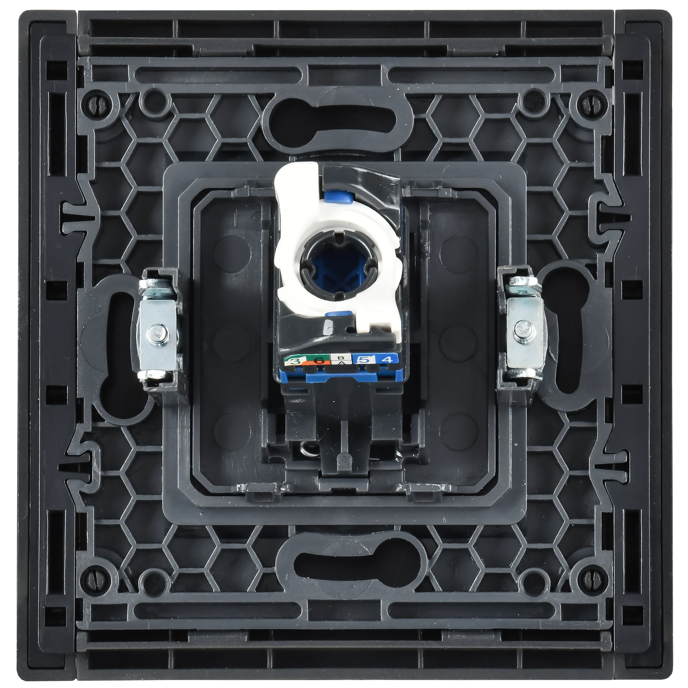 FORTE&PIANO Розетка компьютерная RJ45 кат.6 FP531 скрытой установки сталь (FP-K10-2-K46)