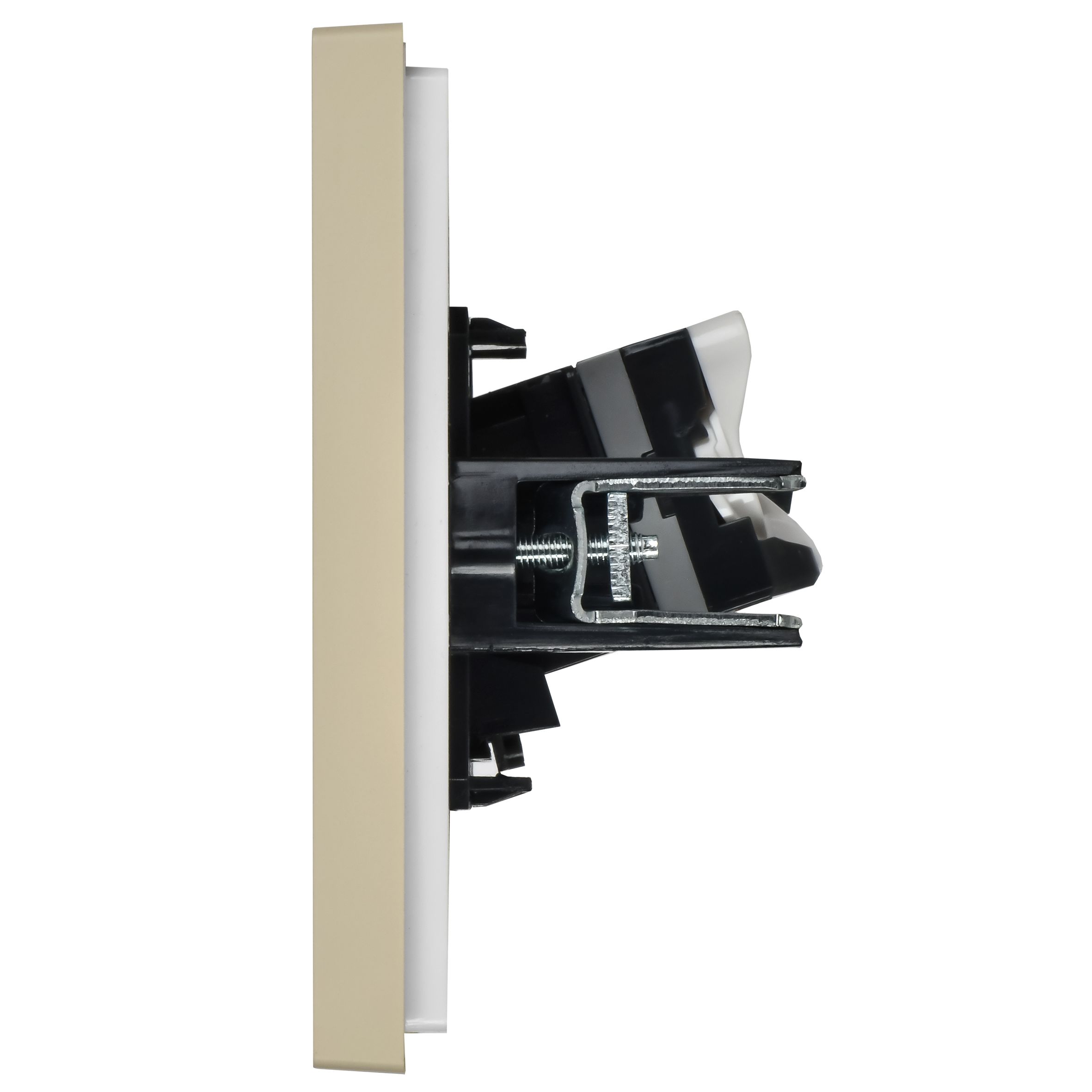 FORTE&PIANO Розетка компьютерная двойная RJ45 кат.5E FP433 скрытой установки ваниль (FP-K20-1-K10)
