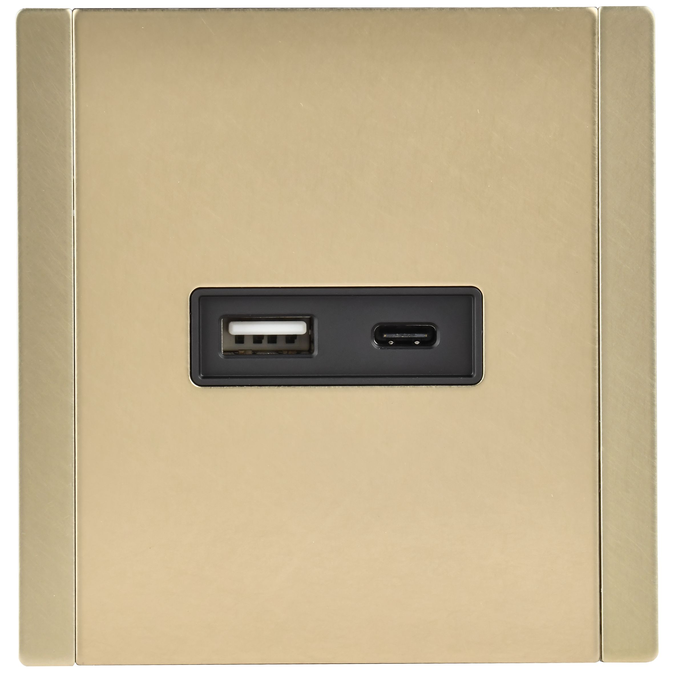 FORTE&PIANO Розетка USB A+C 3,1А FP650M скрытой установки металл шампань (FP-U22-D31-M-K37)
