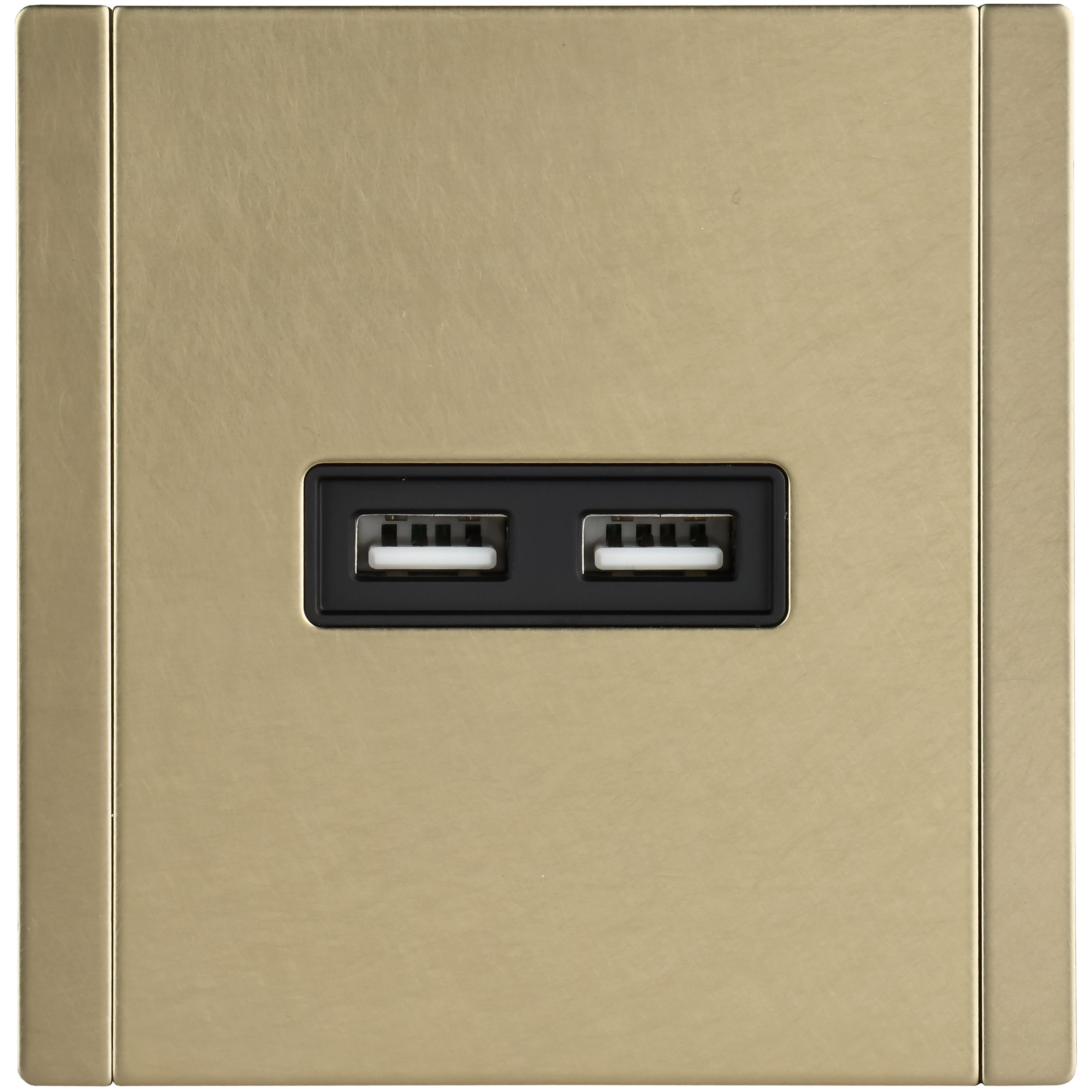 FORTE&PIANO Розетка USB A+A 3,1А FP649M скрытой установки металл шампань (FP-U21-D31-M-K37)