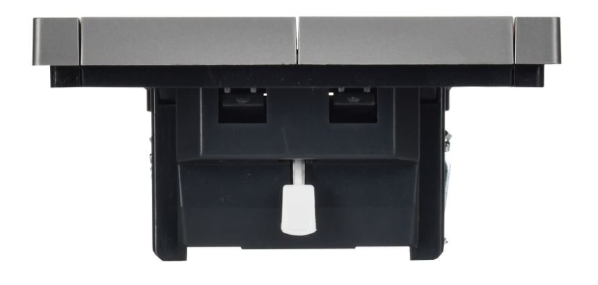 FORTE&PIANO Выключатель жалюзи FP511 скрытой установки 10А сталь (FP-V15-0-10-1-K46)